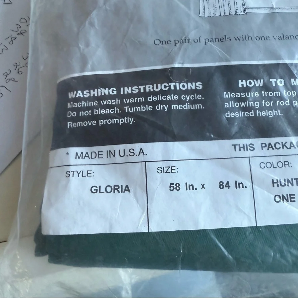 Tab Curtains One Panel - Hunter Green 58 x 84in. 100% cotton made in the USA.